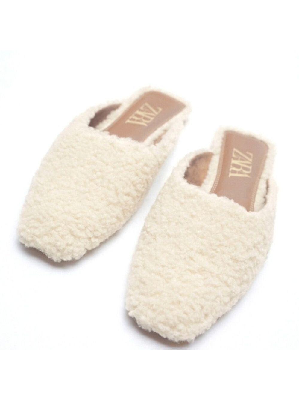 Zara Faux Shearling Mule